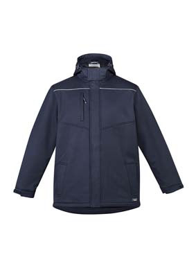 The Syzmik Unisex Antarctic Softshell Jacket is an oxford bonded polyester softshell.  330gsm.  Warm quilted lining.  Black or Navy.  To 7xl