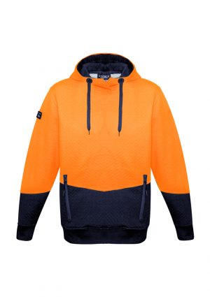 The Syzmik Unisex Hi Vis Textured Jacquard Hoodie is a 59% Polyester, hi vis hoodie with waist pockets. Available in 4 colours. Sizes XXS - 5XL, 7XL.