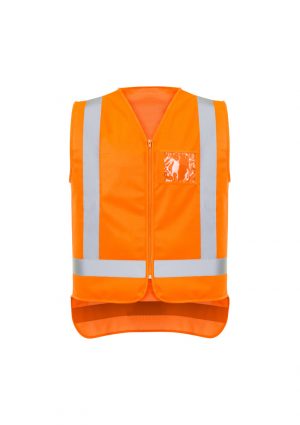 The Syzmik Mens TTMC-W17 Zip X Back Vest is a 100% polyester, hi vis vest. Available in Orange. Sizes XXS - 5XL, 7XL.