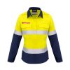 The Syzmik Womens FR Closed Front Hooped Taped Spliced Shirt is a 93% Meta-Aramid, light weight shirt. Available in 2 colours. Sizes 8 - 24.