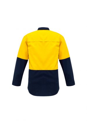 The Syzmik Mens Hi Vis Spliced Shirt is a 93% Meta-Aramid, light weight, long sleeved shirt. Available in 2 colours. Sizes XXS - 5XL, 7XL.