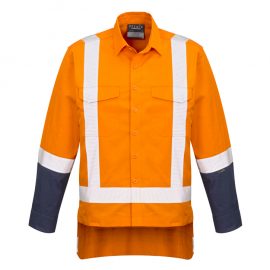 The Syzmik Mens Rugged Cooling TTMC-W17 Work Shirt is a 100% square weave cotton ripstop, lightweight shirt. Available in Orange. Sizes XXS - 5XL, 7XL.
