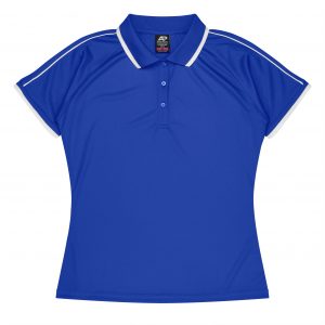 The Aussie Pacific Double Bay Lady Polos is a 100% polyester, Dri-wear, short sleeve ladies polo. Available in 5 colours. Sizes 6 - 26.