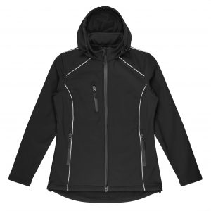 The Aussie Pacific Aspen Lady Jackets is a heavy weight, softshell jacket with concealed hood. 2 colours. Sizes 6 - 26.