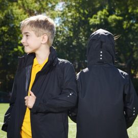 The Unlimited Edition Waterproof Kids Jacket is a 100% polyester, waterproof and breathable jacket. Available in Black. Sizes 4 - 8.
