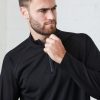 The Unlimited Edition Zip Mens Merino Sweater is a 100% merino wool sweater with a half zip. Available in Black. Sizes 3XS - 3XL, 5XL.