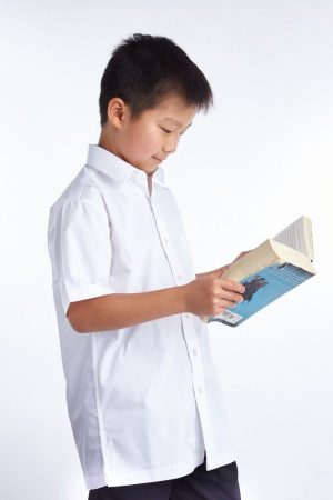 SUS01A_1--600x900 The Unlimited Edition Cardrona Classics Boys Short Sleeve Shirt is a 65% polyester school shirt. Available in White. Sizes S - 2XL.