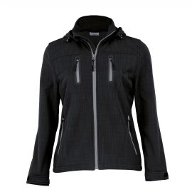 The Catalogue Hybrid Jacket is a 100% polyester, softshell jacket. Available in Black Heather. Sizes XXS - 3XL, 5XL.