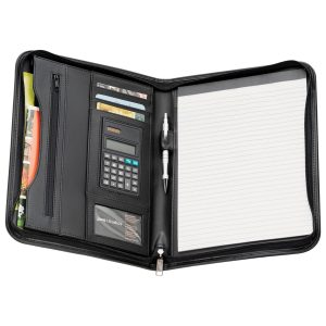 The Catalogue The New Yorker Portfolio is a zip close portfolio with multiple pockets for holding essential cards and documents.