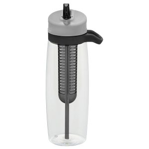 The Catalogue Mega Fuse Infuser Bottle is shatter resistant bottle with a detachable fruit infuser. Available in Black.