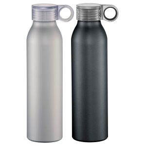 The Catalogue Grom Aluminium Sports Bottle is in aluminium, BPA free bottle with a twist lid. Available in 2 colours.