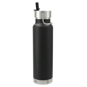 The Catalogue Thor Copper Vacuum Bottle with Straw is a double walled, stainless steel bottle. Screw on lid, straw and hand loop.