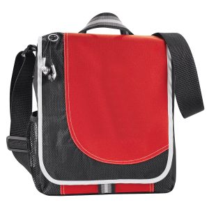 The Catalogue Boomerang Messenger is a polyester bag with multiple compartments. Carry handle and adjustable shoulder strap. 2 colours.