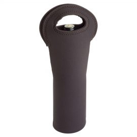 The Catalogue Single Bottle Carrier is a simple, neoprene bottle carrier with handles. Available in Black.