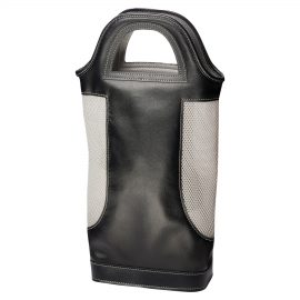 The Catalogue Two Bottle Wine Carrier is a PVA mesh carrier with handles. Holds two bottles of wine. Available in Black/Grey.