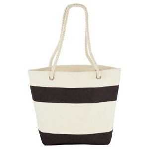The Catalogue Capri Stripes Cotton Shopper Tote is a striped, cotton tote bag. Rope handles. Available in 3 colours.
