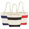 The Catalogue Capri Stripes Cotton Shopper Tote is a striped, cotton tote bag. Rope handles. Available in 3 colours.