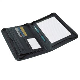 The Catalogue A5 Zippered Compendium is perfect for keeping documents secure and holding everything you need for a busy working day. In Black.