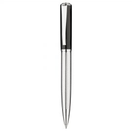 The Catalogue Pescara Ballpoint Pen is a metal, twist action, ballpoint pen. Available in Chrome/Black. Black ink.