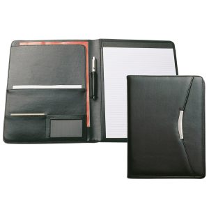 The Catalogue A4 Pad Cover is a leather-look pad cover that includes a pad, pockets and holders. Perfect for a busy working day.