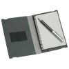 The Catalogue A6 Jotter has a bonded leather cover with spiral bound writing pad. Elastic closure. Pen loop.