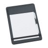 The Catalogue A5 Leather Look Jotter is a black leather-look jotter with writing pad, pen loop and elastic holder.