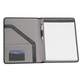 The Catalogue A4 Pad Cover is a leather-look pad cover that includes a writing pad, pocket and holder. Perfect for a busy working day.