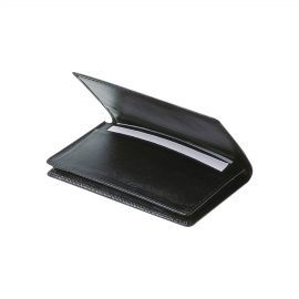 The Catalogue Business Card Holder is a Brazilian cow hide card holder with multiple pockets, holding around 20 business cards.