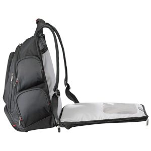 The Catalogue Elleven Checkpoint-Friendly Backpack is a dobby nylon backpack with multiple features. Available in Black.