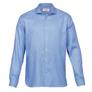The Catalogue Barkers Quadrant Shirt – Mens is a 100% cotton shirt. Tapered fit. Available in Cobalt Blue. Sizes S - 3XL, 5XL.