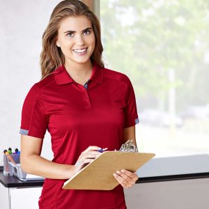 womens-kiso-short-sleeve-polo The Catalogue Womens Kiso Short Sleeve Polo is a 100% micro polyester, textured knit polo. Available in 6 colours. Sizes XS - 3XL.