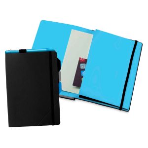 The Catalogue Marksman Alpha Notebook is an imitation leather notebook. Writing paper included. Page dividers. Elastic closure.