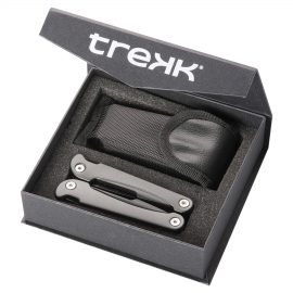 The Catalogue Trekk Multi Tool is a multi functional tool with a nylon pouch. Stainless Steel in Black. 13 functions.