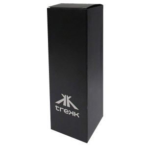 The Catalogue Trekk Double Walled Stainless Drink Bottle has a flip-up rubber sipper and straw. Carabiner handle.