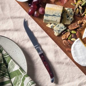 bordeaux-cheese-knife-set-lifestyle The Catalogue Bordeaux Cheese Knife 3 pcs Set stainless steel/wood set in a black gift box. Includes 3 knives.