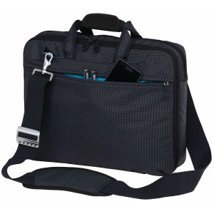 The Catalogue Identity Brief Bag is a two tone nylon bag with multiple compartments. Detachable shoulder strap. Available in Charcoal.