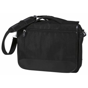 The Catalogue Milan Brief Bag is a ballistic polyester bag with grip handles. Multiple organiser pockets. Available in Black.