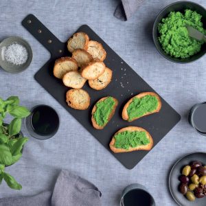 The Catalogue Napoli Serving Board is a recycled wood fibre board. Anti-mould and stain resistant. Perfect for serving food.