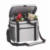 The Catalogue Nautical Cooler is a polyester cooler bag. Mesh pockets. Thermal insulation. Shoulder strap and carry handle.
