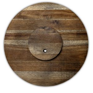 The Catalogue Squisito Lazy Susan is an acacia hardwood lazy Susan. 18-inch circular, rotating board. Chalkboard rim for labelling.