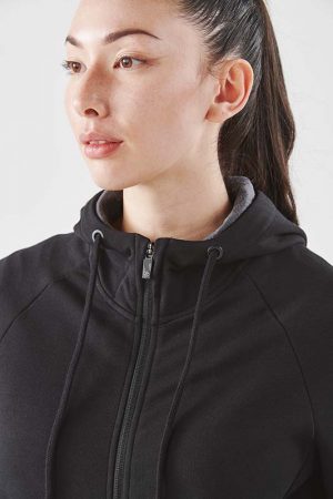 The Stormtech Women's Dockyard Performance F/Z Hoody is a cotton/poly blend zip hoody with pockets. Available in 2 colours. Sizes XS - 3XL.