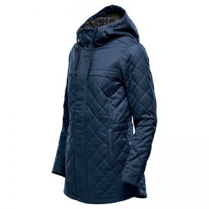 The Stormtech Women's Bushwick Quilted Jacket is a quilted polyfill jacket with a snap closure. Multiple pockets. Available in 3 colours.