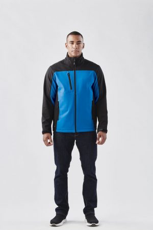 image_21 The Stormtech Mens Cascades Softshell is a heavy weight, water resistant jacket. Zippered hand warmers and pockets. Available in 5 colours.