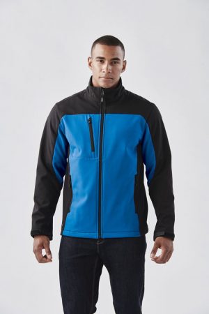 The Stormtech Mens Cascades Softshell is a heavy weight, water resistant jacket. Zippered hand warmers and pockets. Available in 5 colours.
