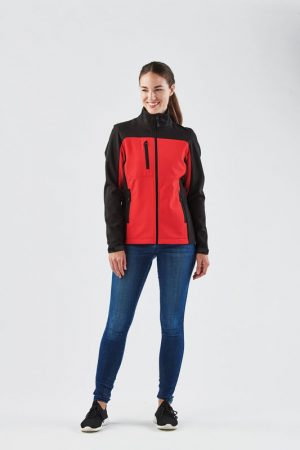 image_22 The Stormtech Womens Cascades Softshell is a heavy weight, water resistant jacket. Zippered hand warmers and pockets. Available in 5 colours.