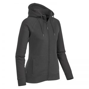 The Stormtech Women's Omega Zip Hoody is a cotton/poly blend hoody with kanga pocket. Hood with drawstring. 5 colours. Sizes XS - 3XL.
