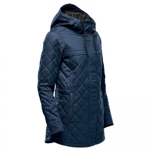The Stormtech Women's Bushwick Quilted Jacket is a quilted polyfill jacket with a snap closure. Multiple pockets. Available in 3 colours.
