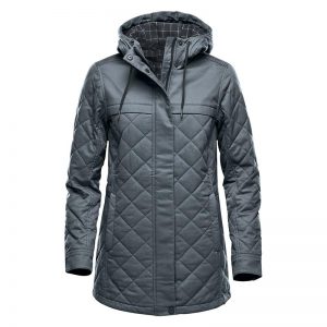 The Stormtech Women's Bushwick Quilted Jacket is a quilted polyfill jacket with a snap closure. Multiple pockets. Available in 3 colours.