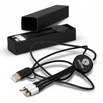 The TRENDS Lumos Braided Charging Cable is an illuminating 120cm type-c charging cable. Dual input, triple output. Engraving available.