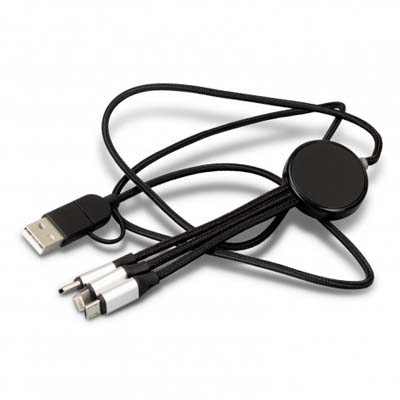 The TRENDS Lumos Braided Charging Cable is an illuminating 120cm type-c charging cable. Dual input, triple output. Engraving available.